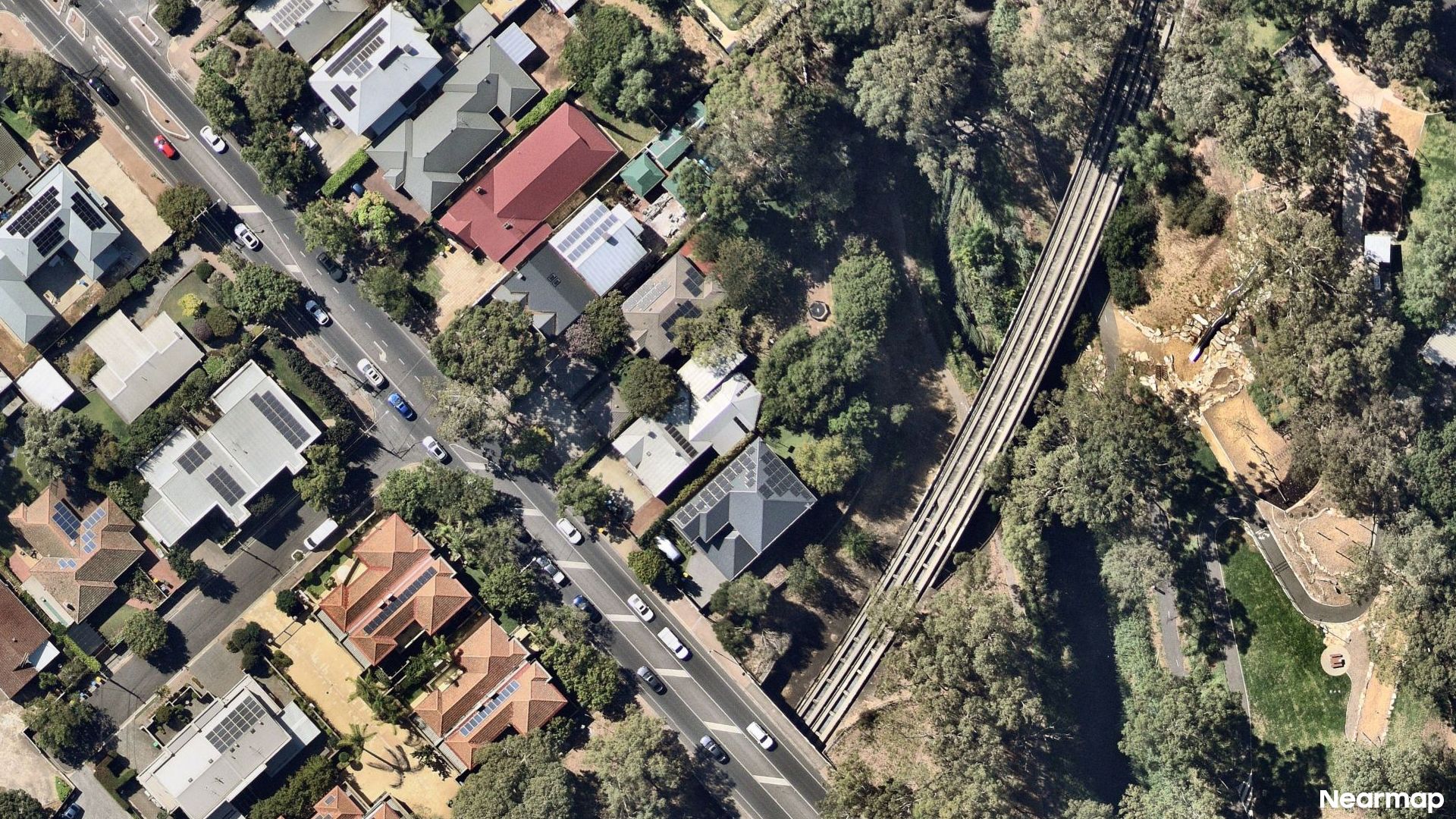 Vertical aerial view