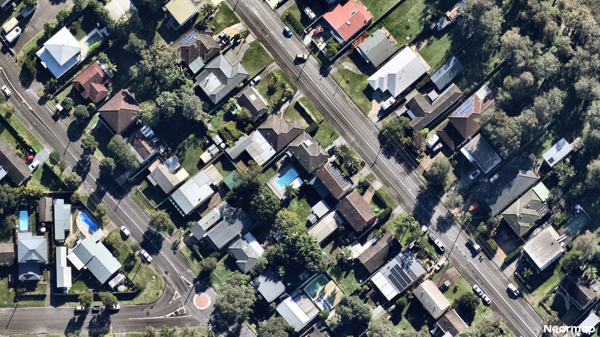 Vertical aerial view
