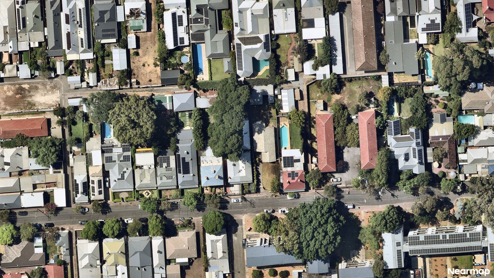 Vertical aerial view