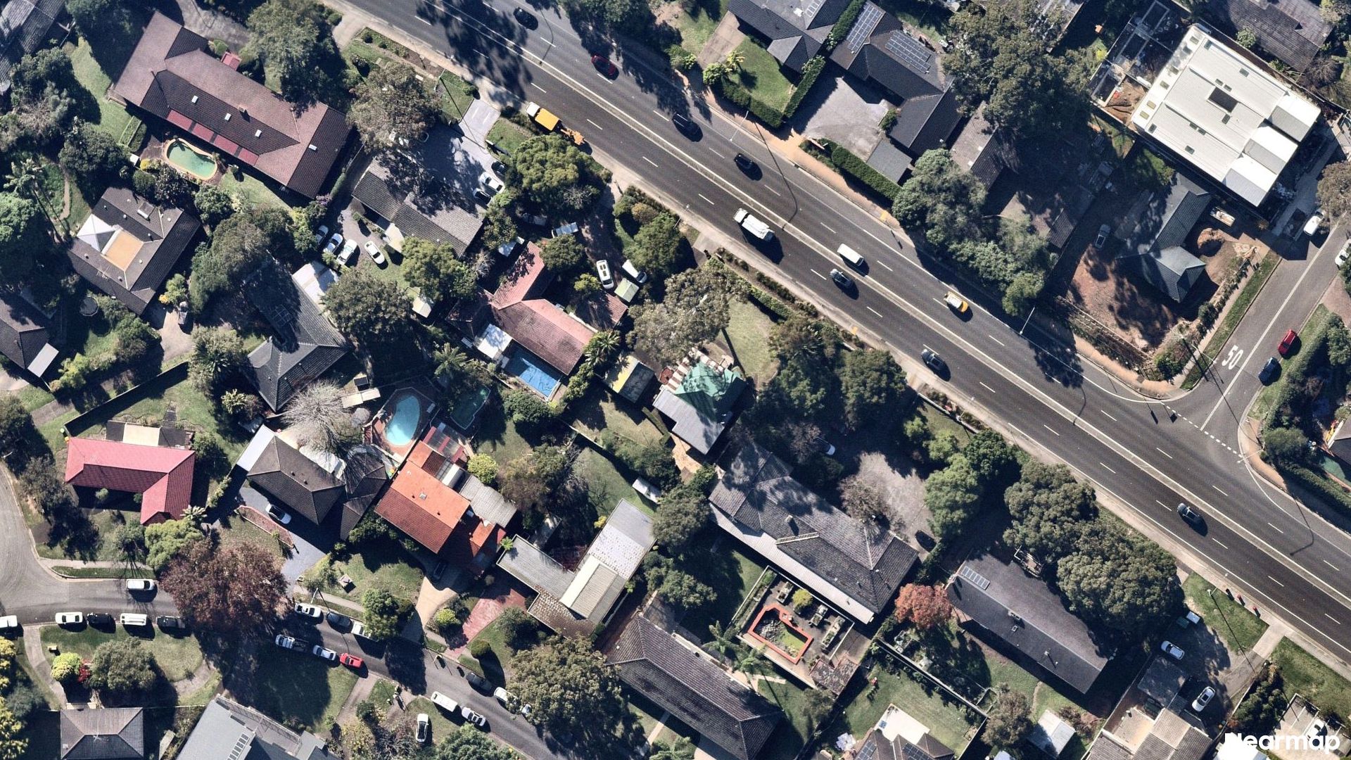 Vertical aerial view