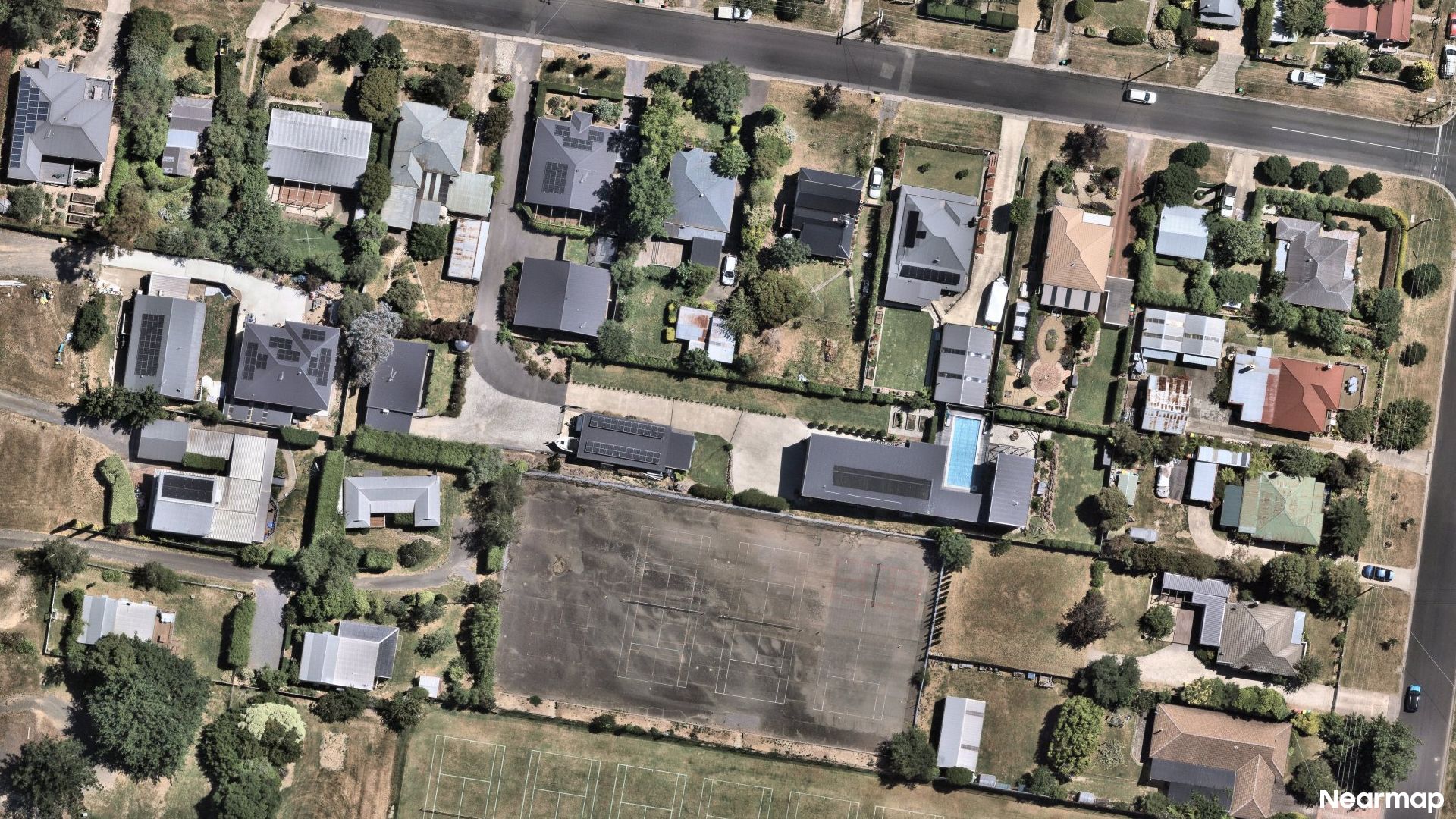 Vertical aerial view