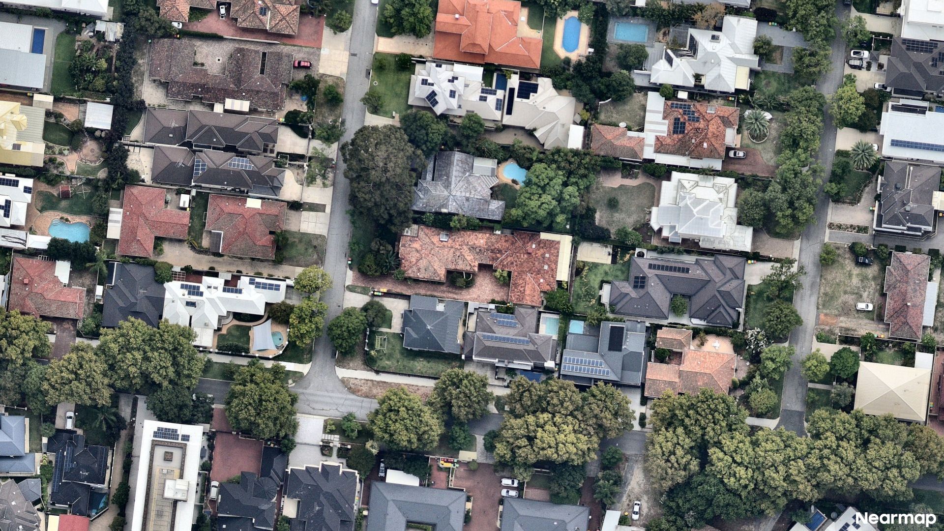 Vertical aerial view