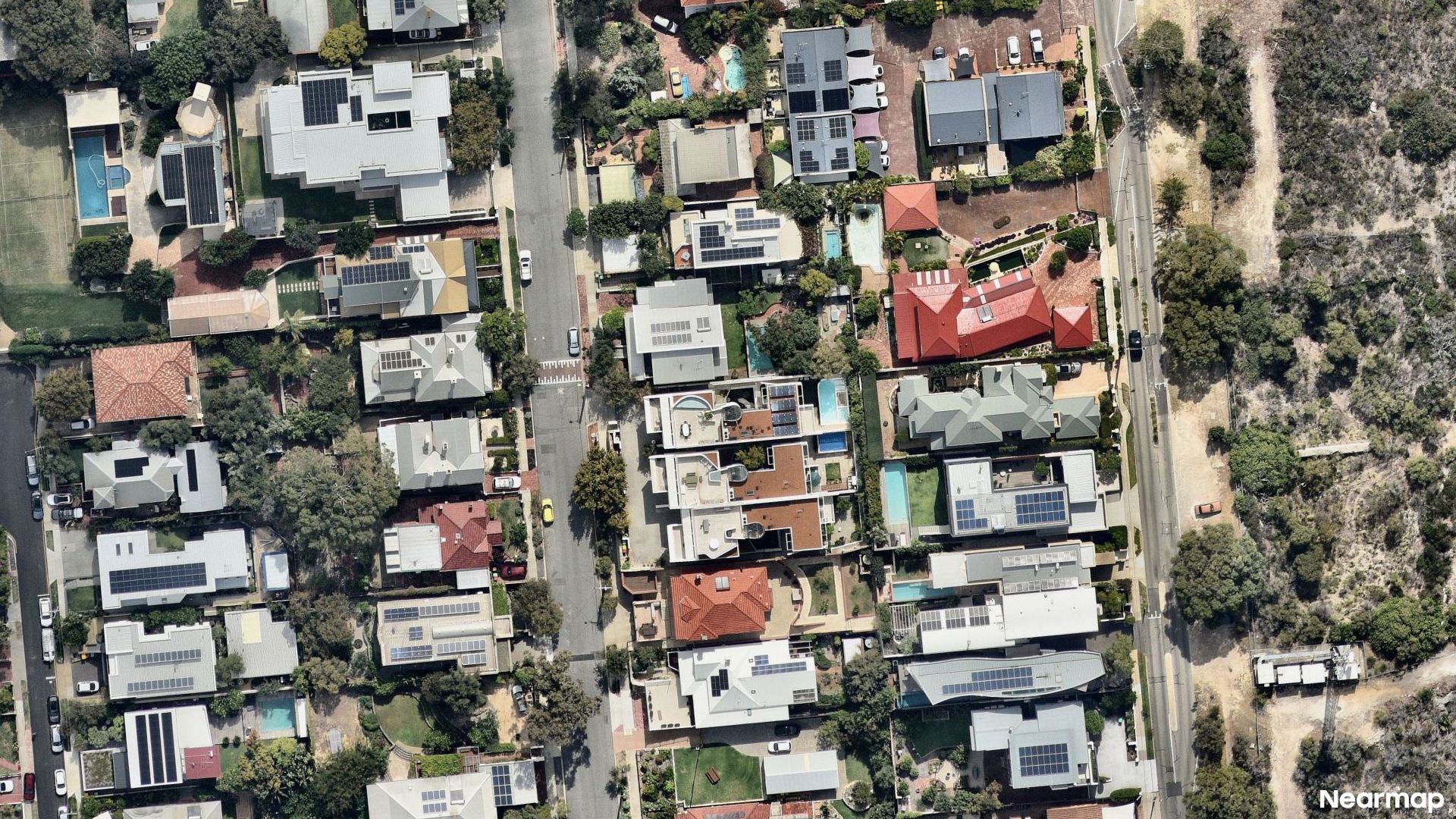 Vertical aerial view