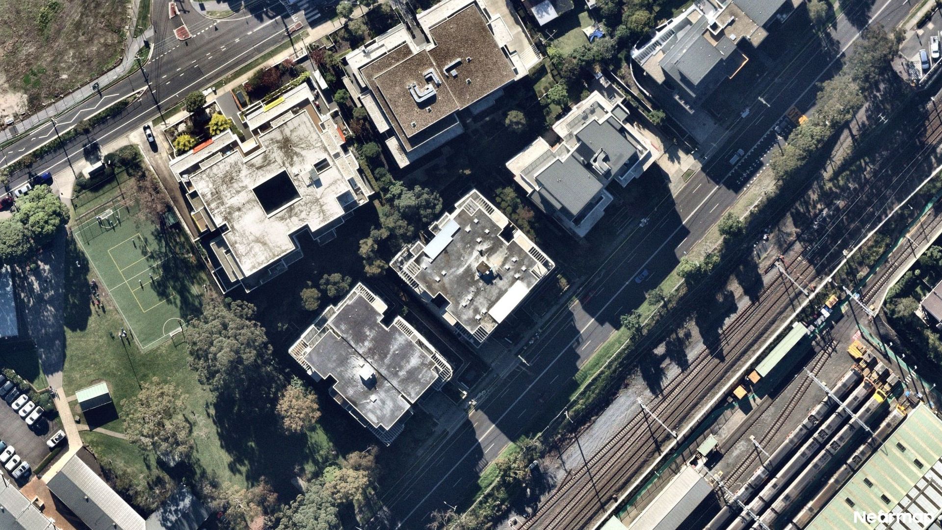 Vertical aerial view