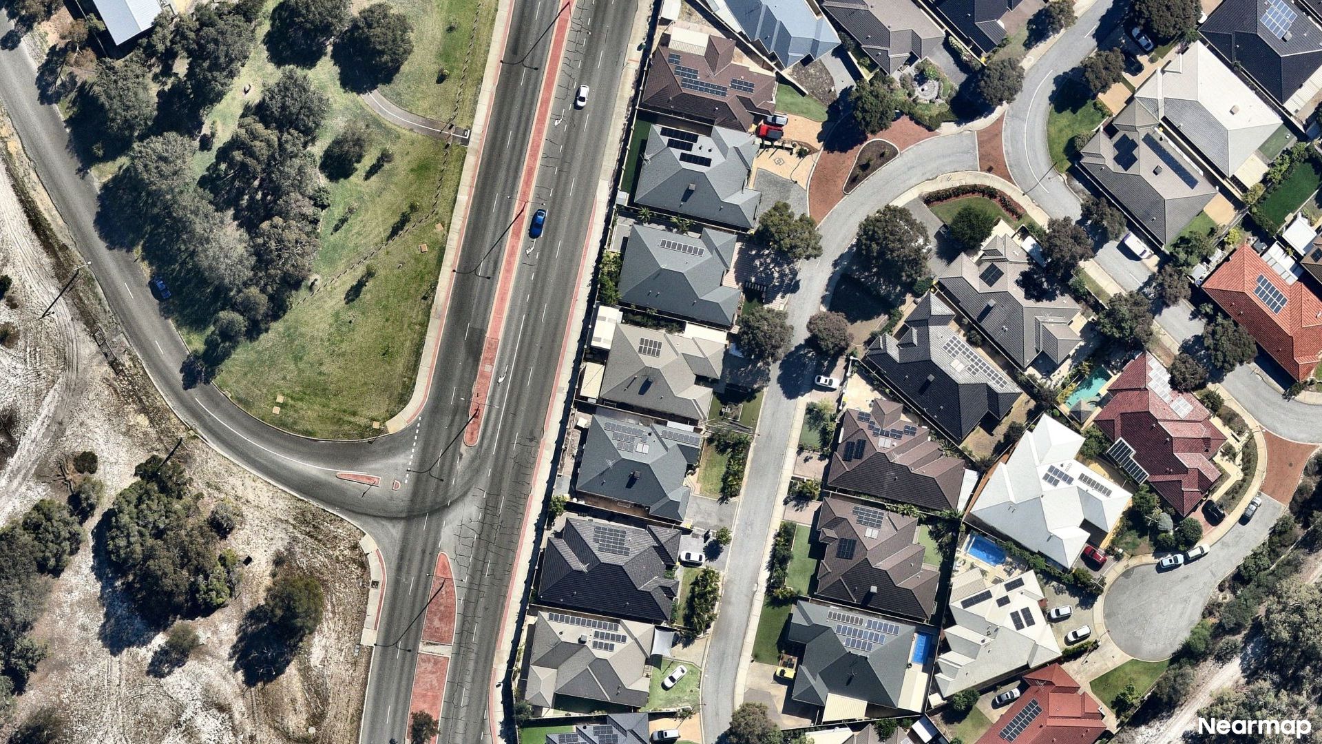 Vertical aerial view