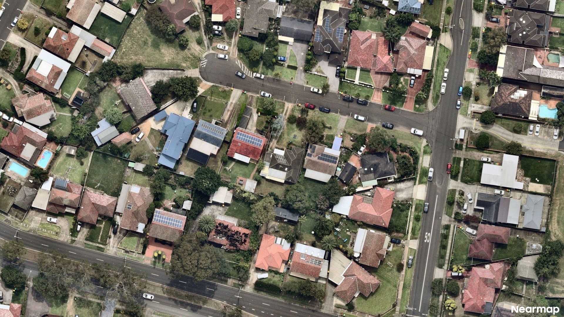 Vertical aerial view