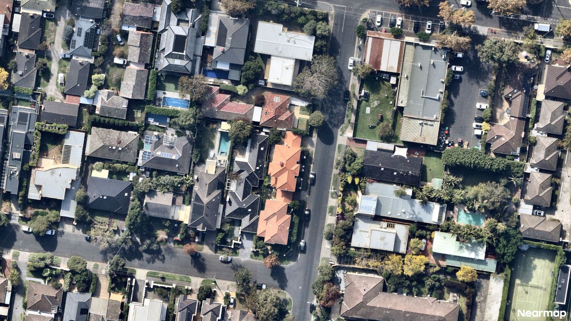 Vertical aerial view