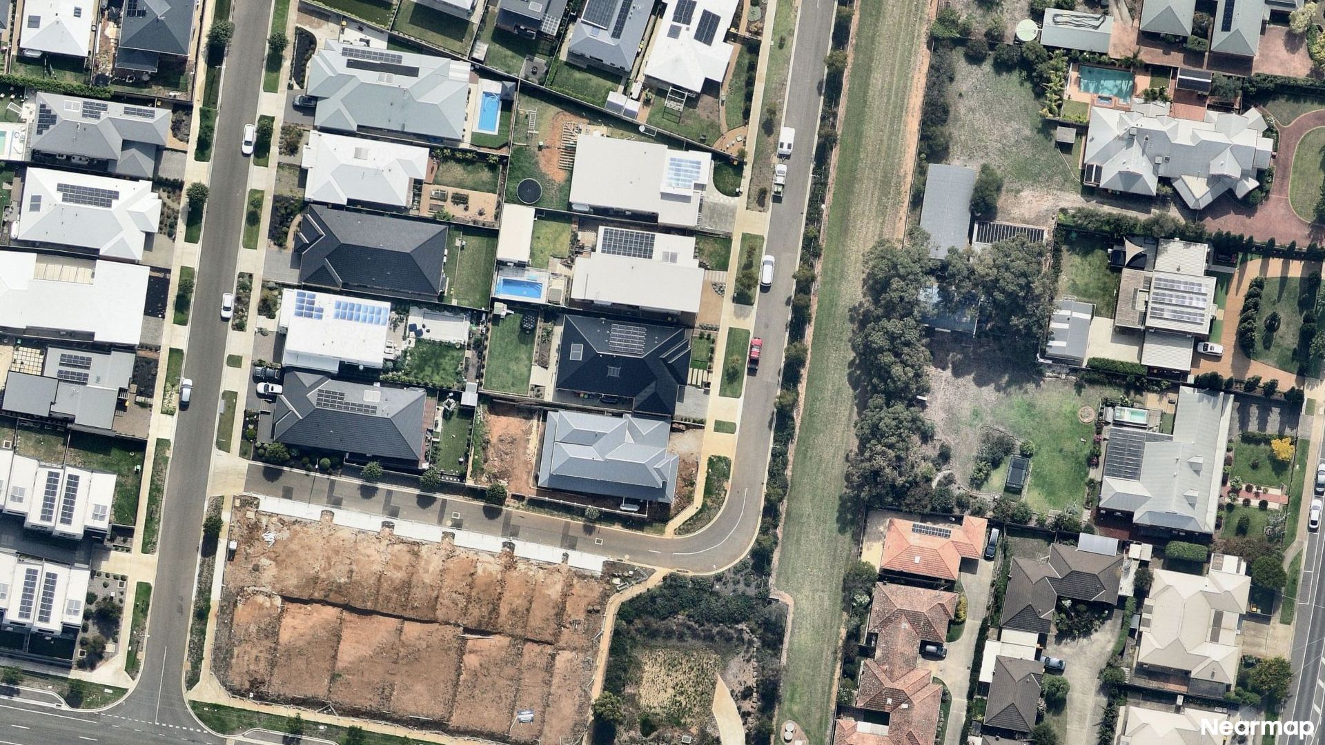 Vertical aerial view