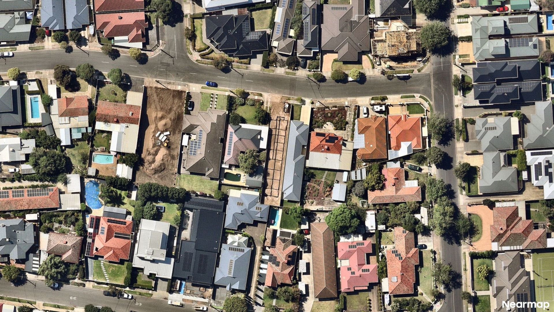 Vertical aerial view