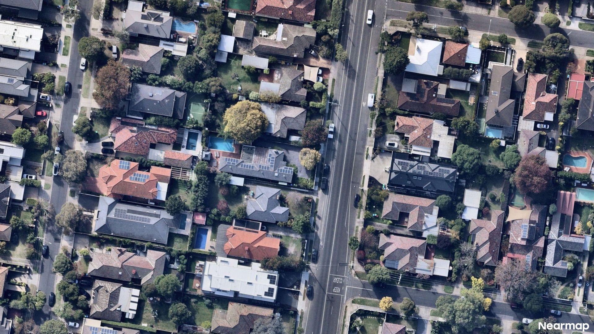Vertical aerial view