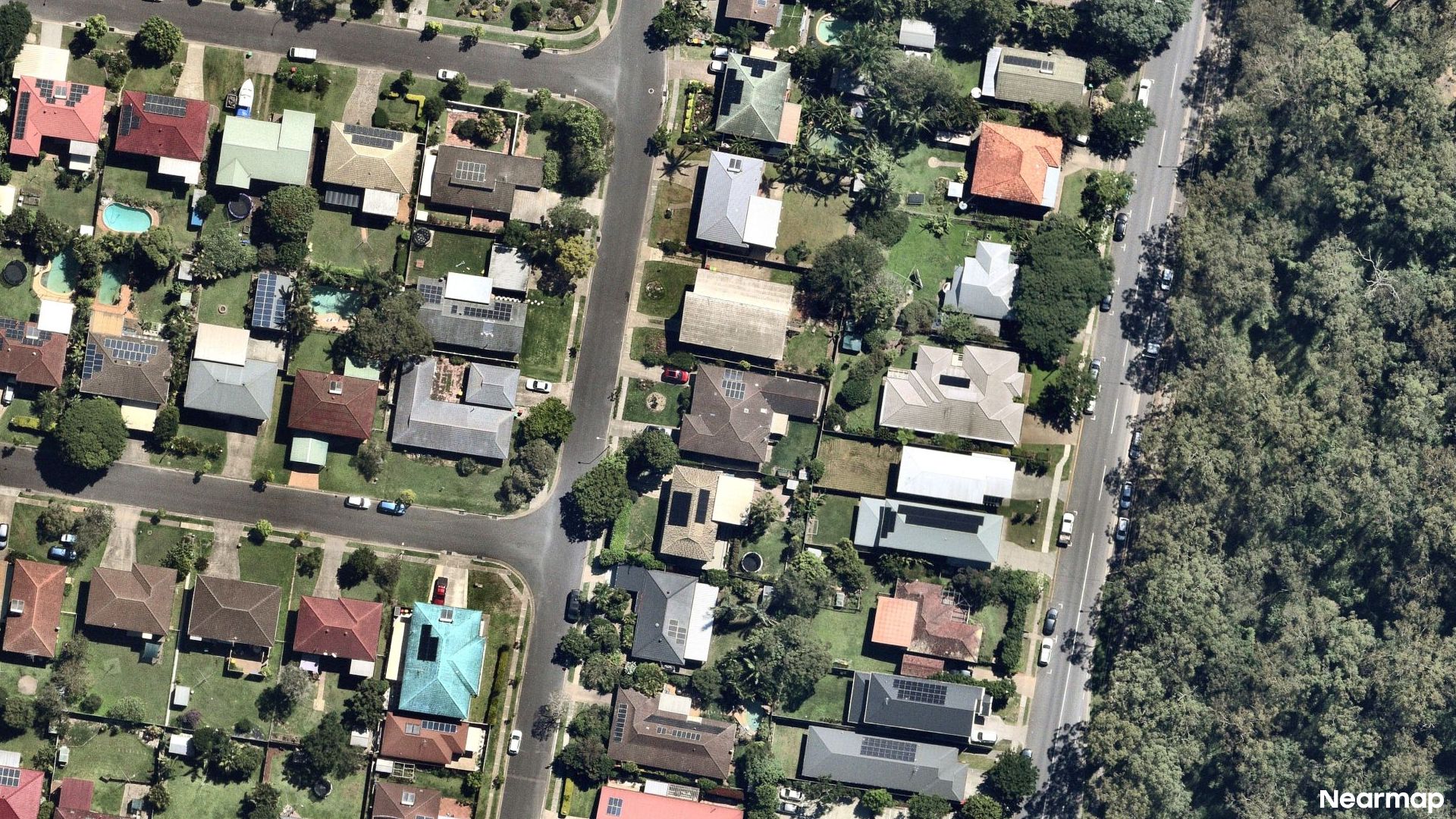 Vertical aerial view