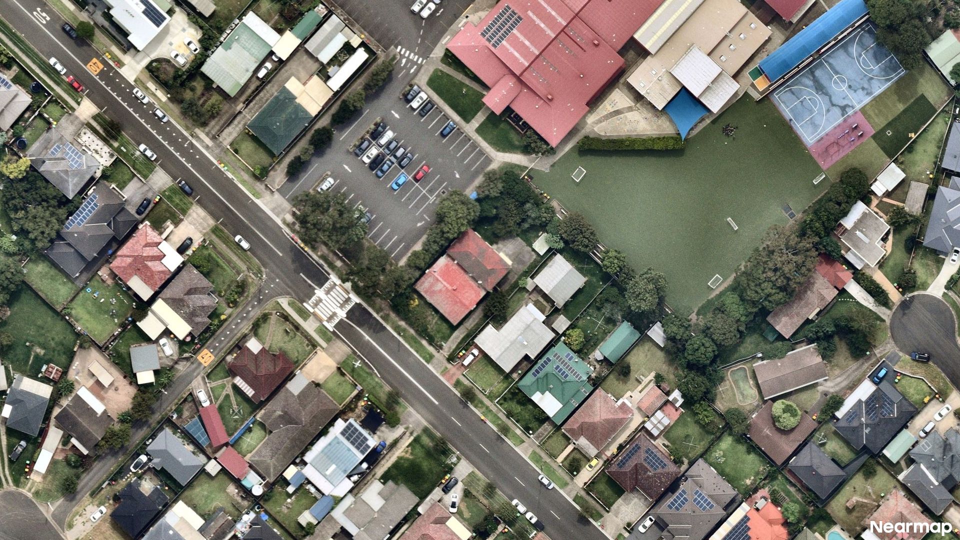 Vertical aerial view