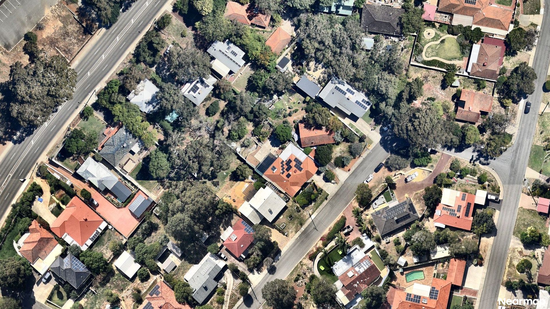 Vertical aerial view
