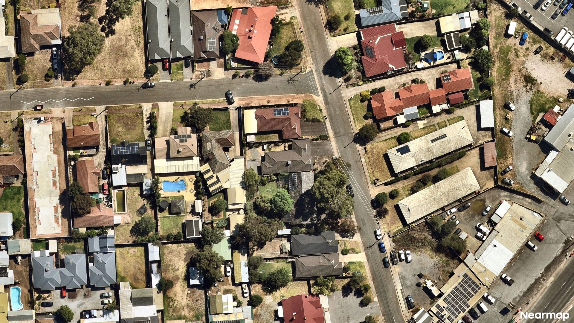 Vertical aerial view