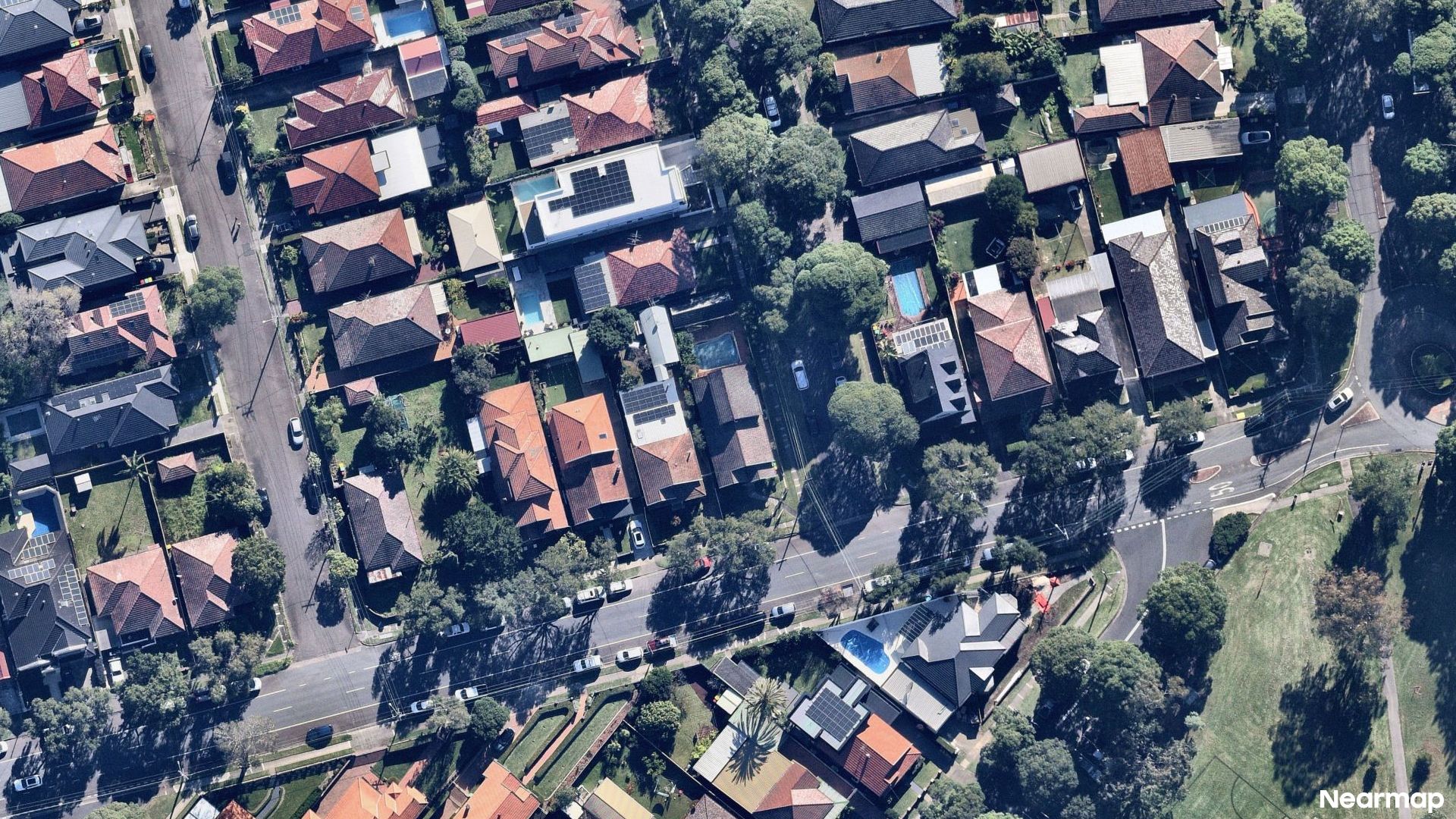 Vertical aerial view