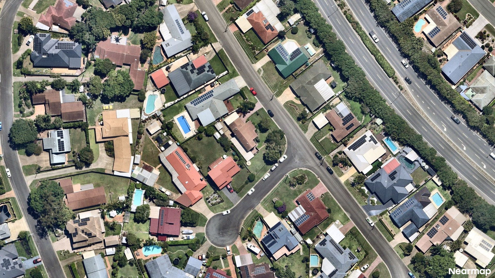 Vertical aerial view