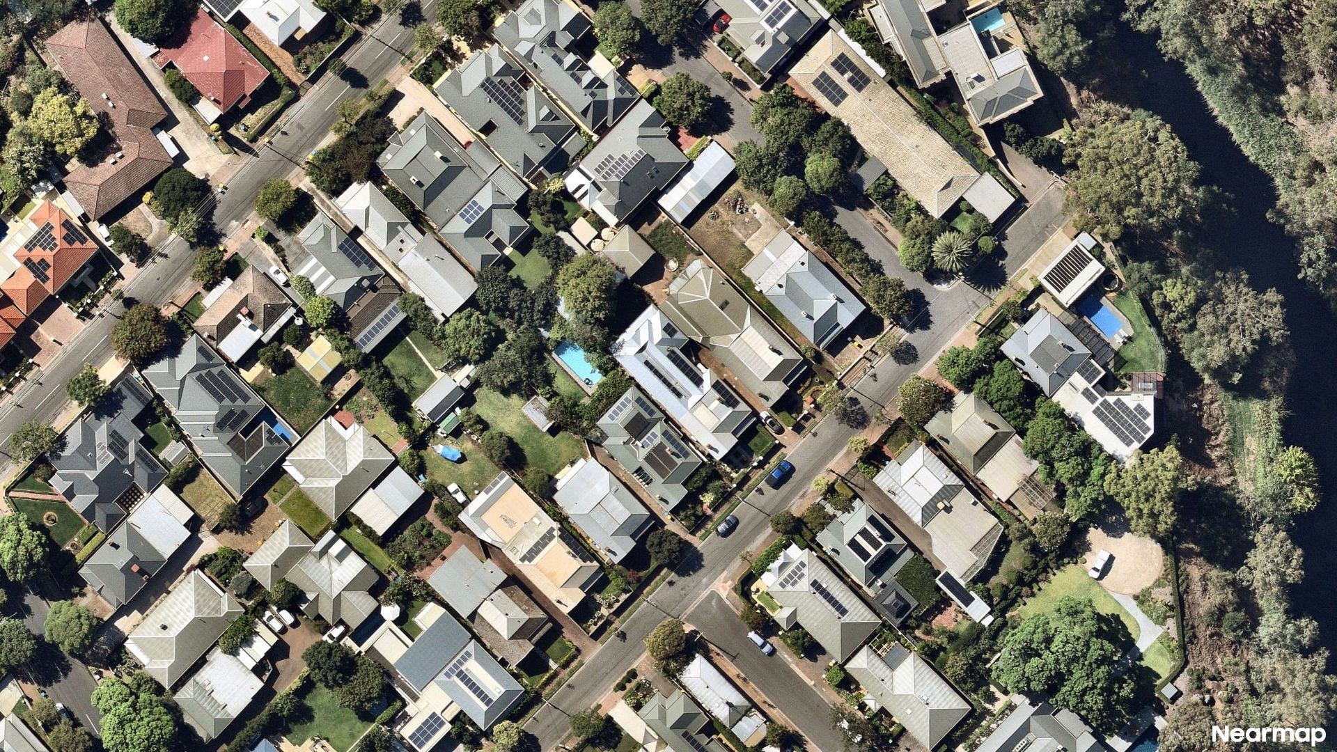 Vertical aerial view