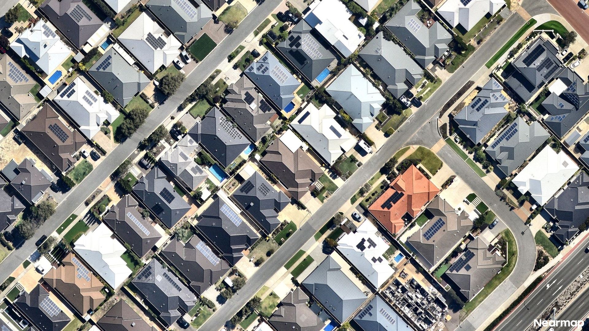 Vertical aerial view