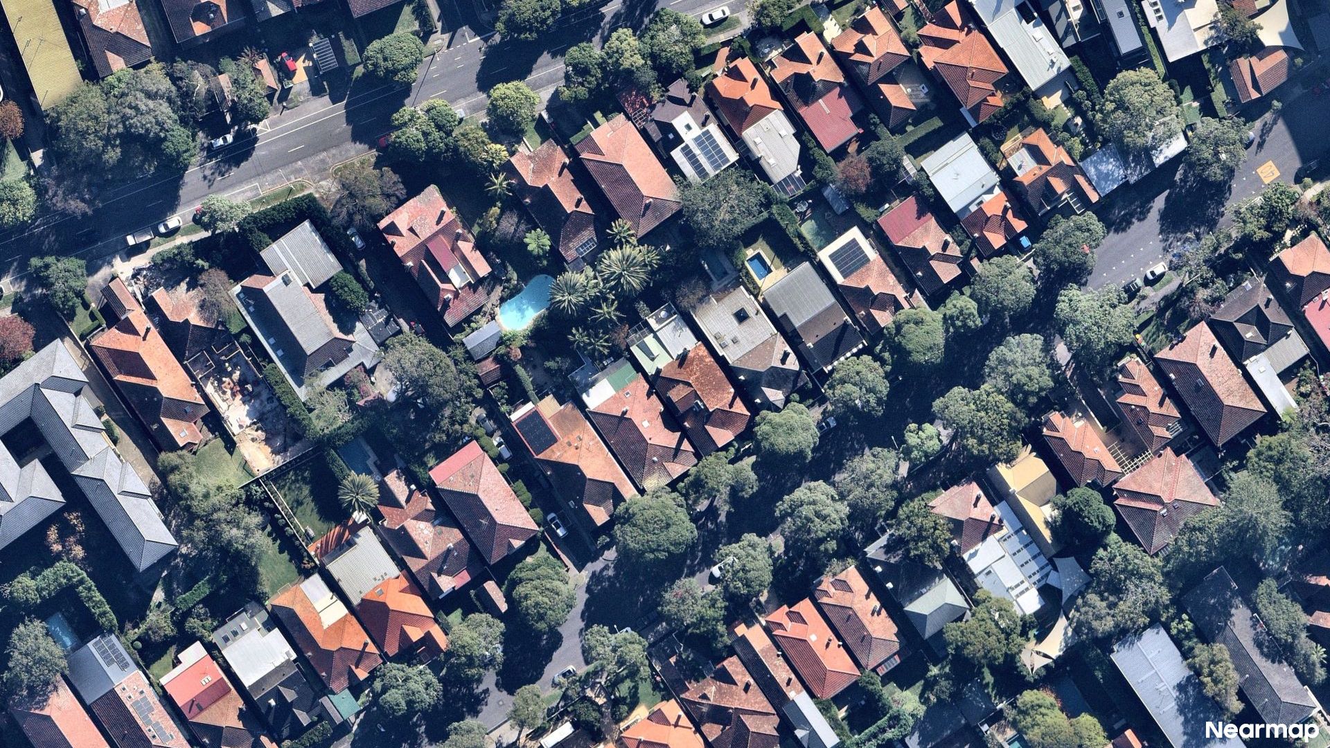 Vertical aerial view
