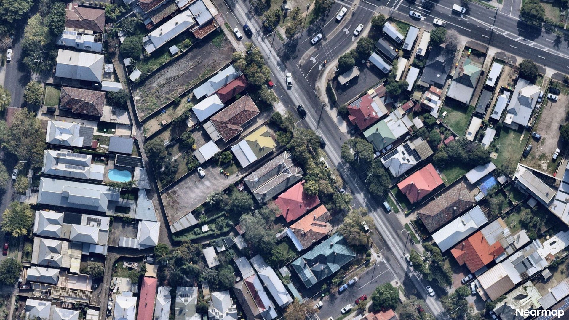 Vertical aerial view