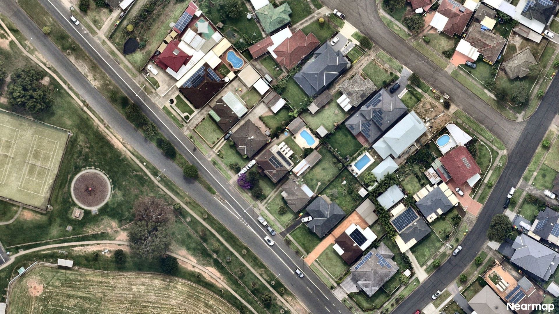 Vertical aerial view