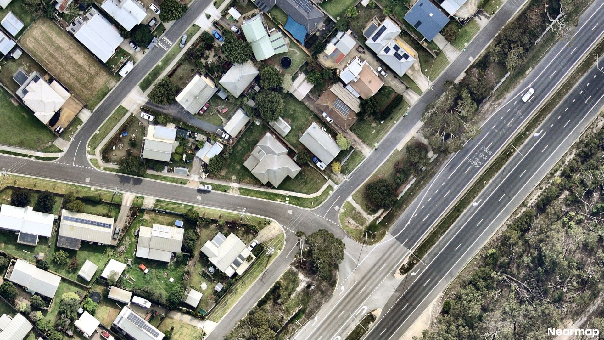 Vertical aerial view