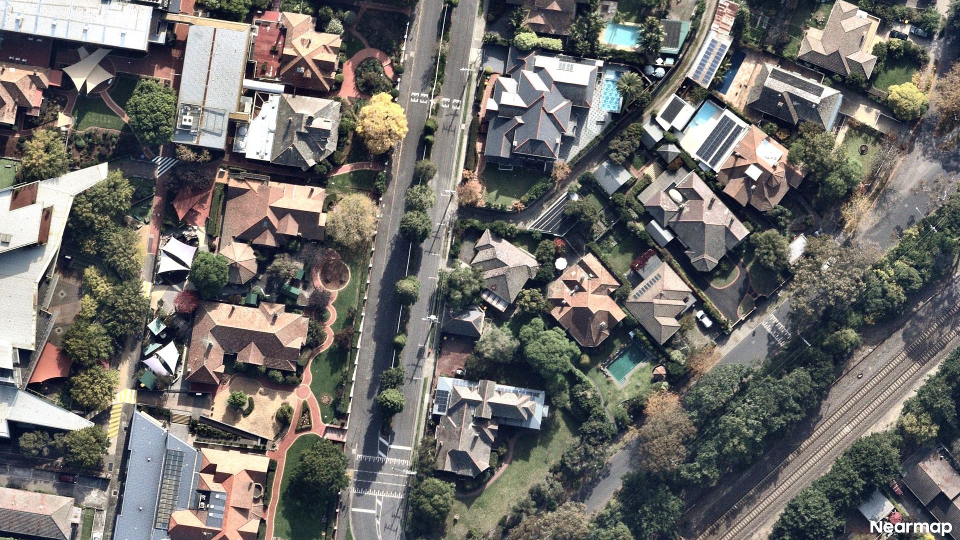 Vertical aerial view