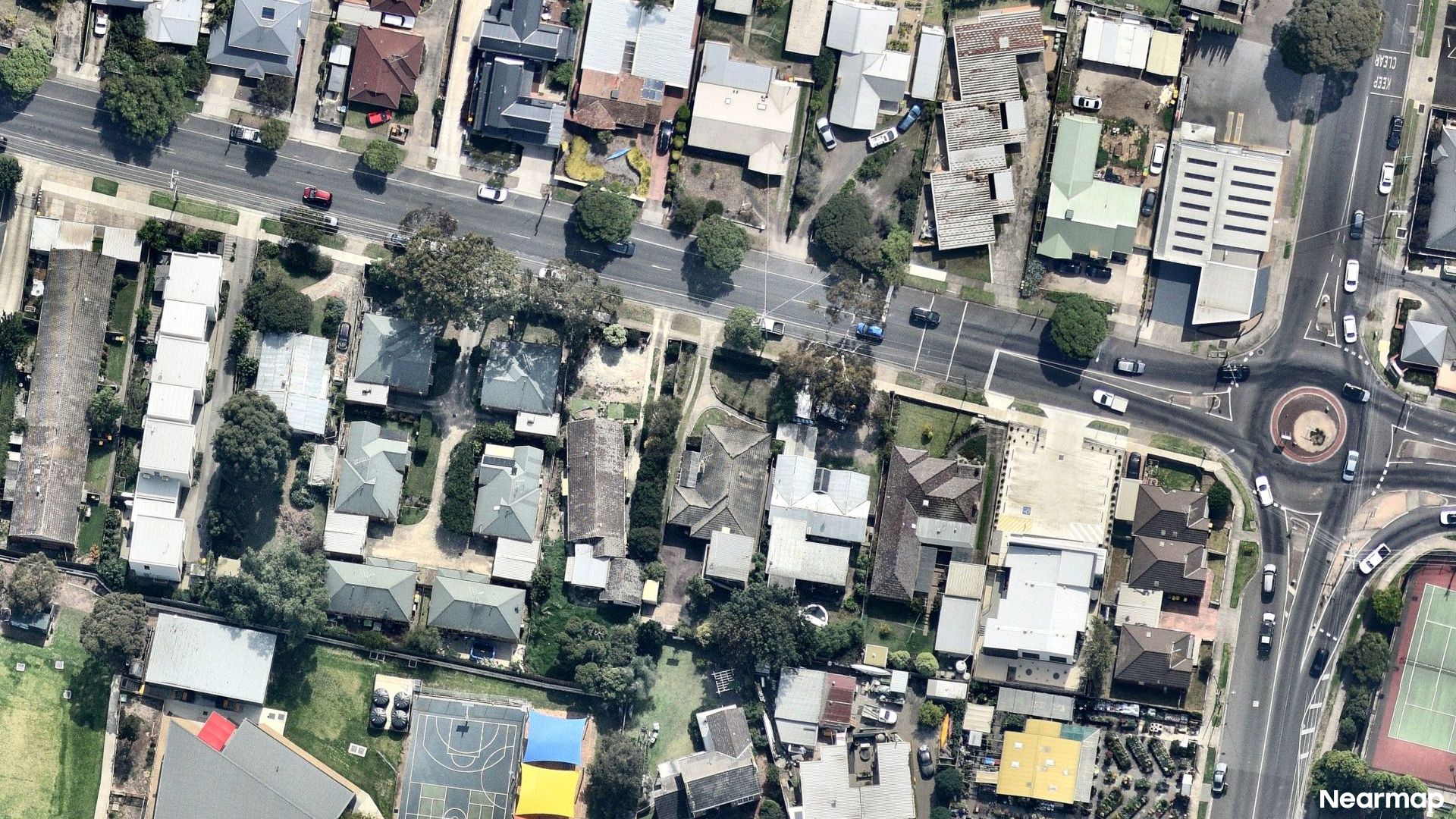 Vertical aerial view