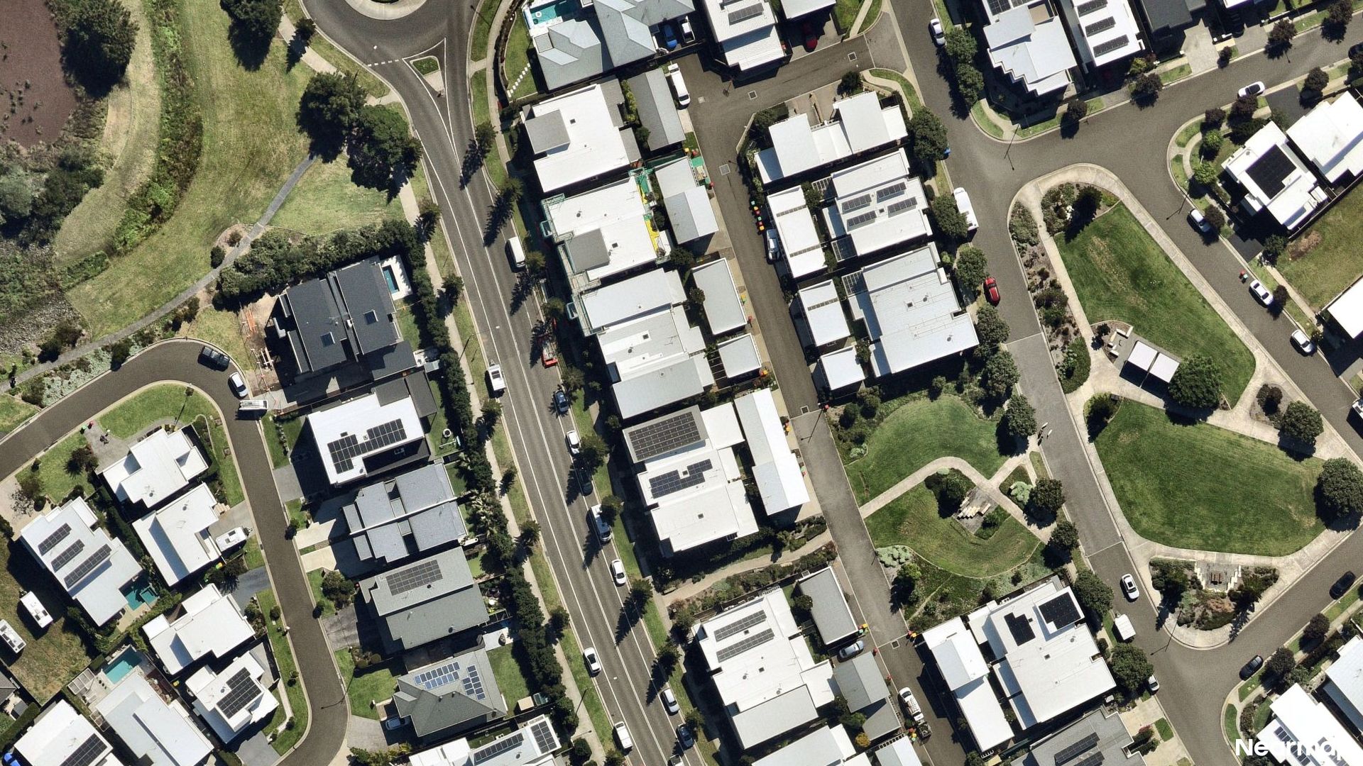 Vertical aerial view