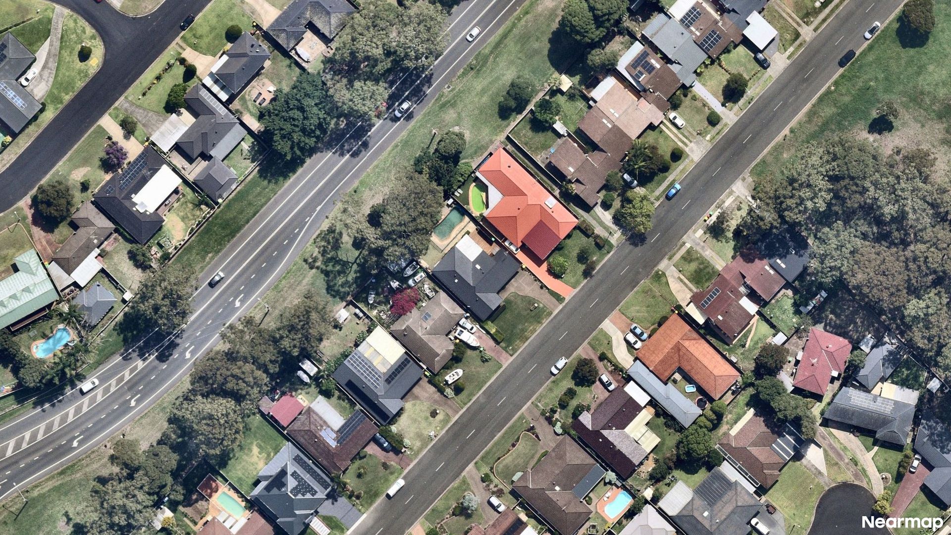 Vertical aerial view