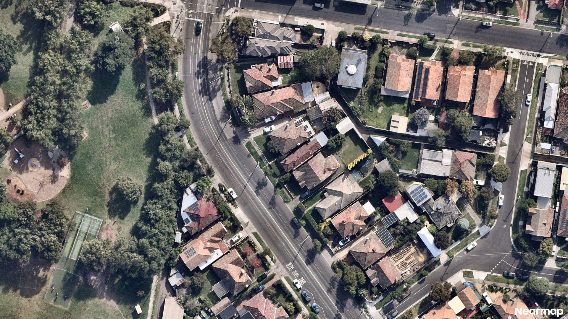 Vertical aerial view
