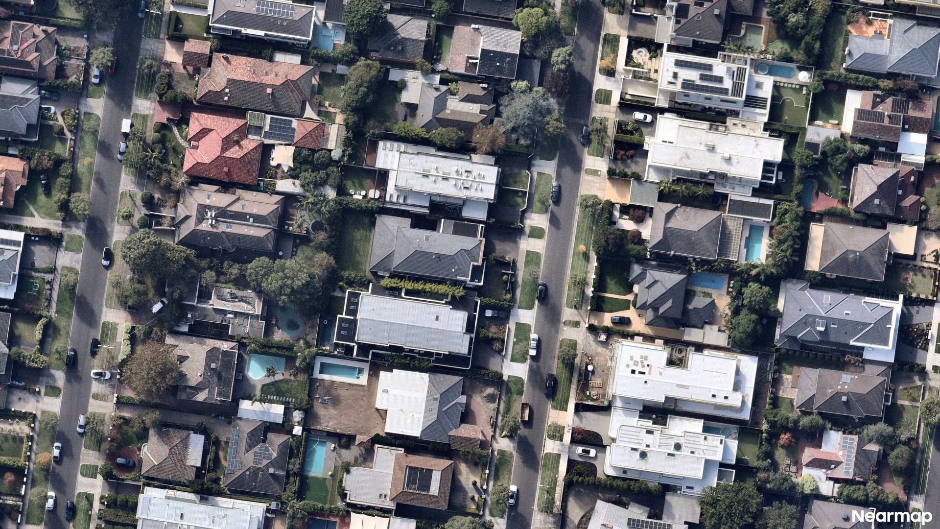 Vertical aerial view