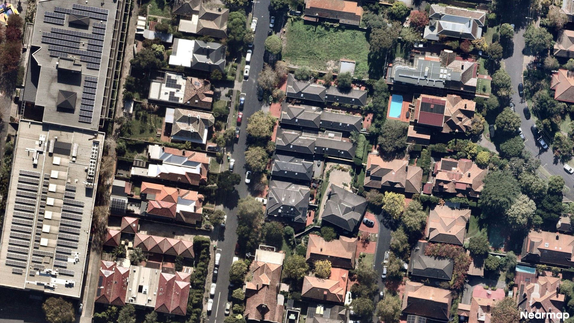 Vertical aerial view