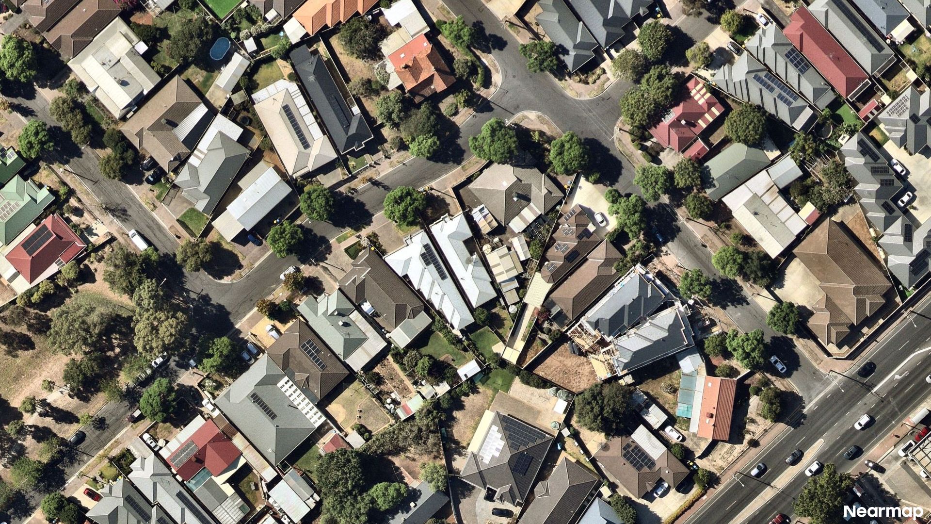 Vertical aerial view