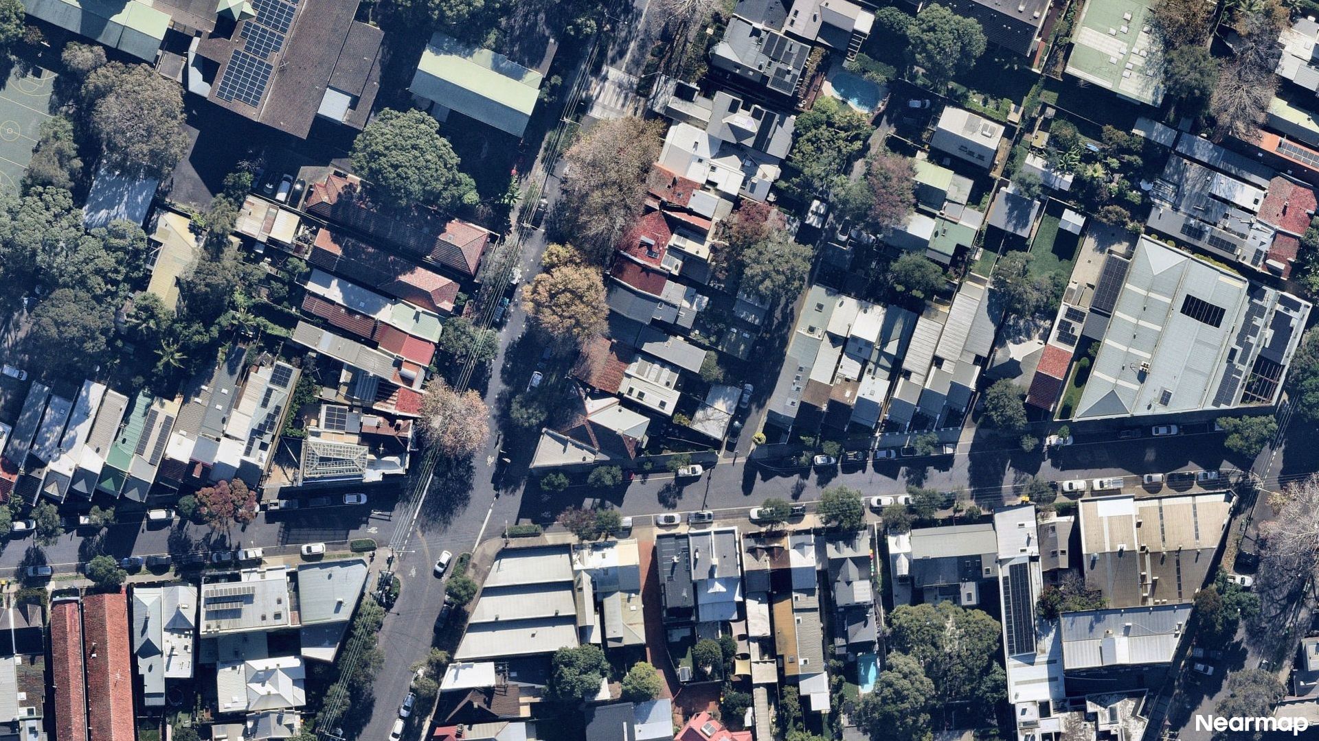 Vertical aerial view