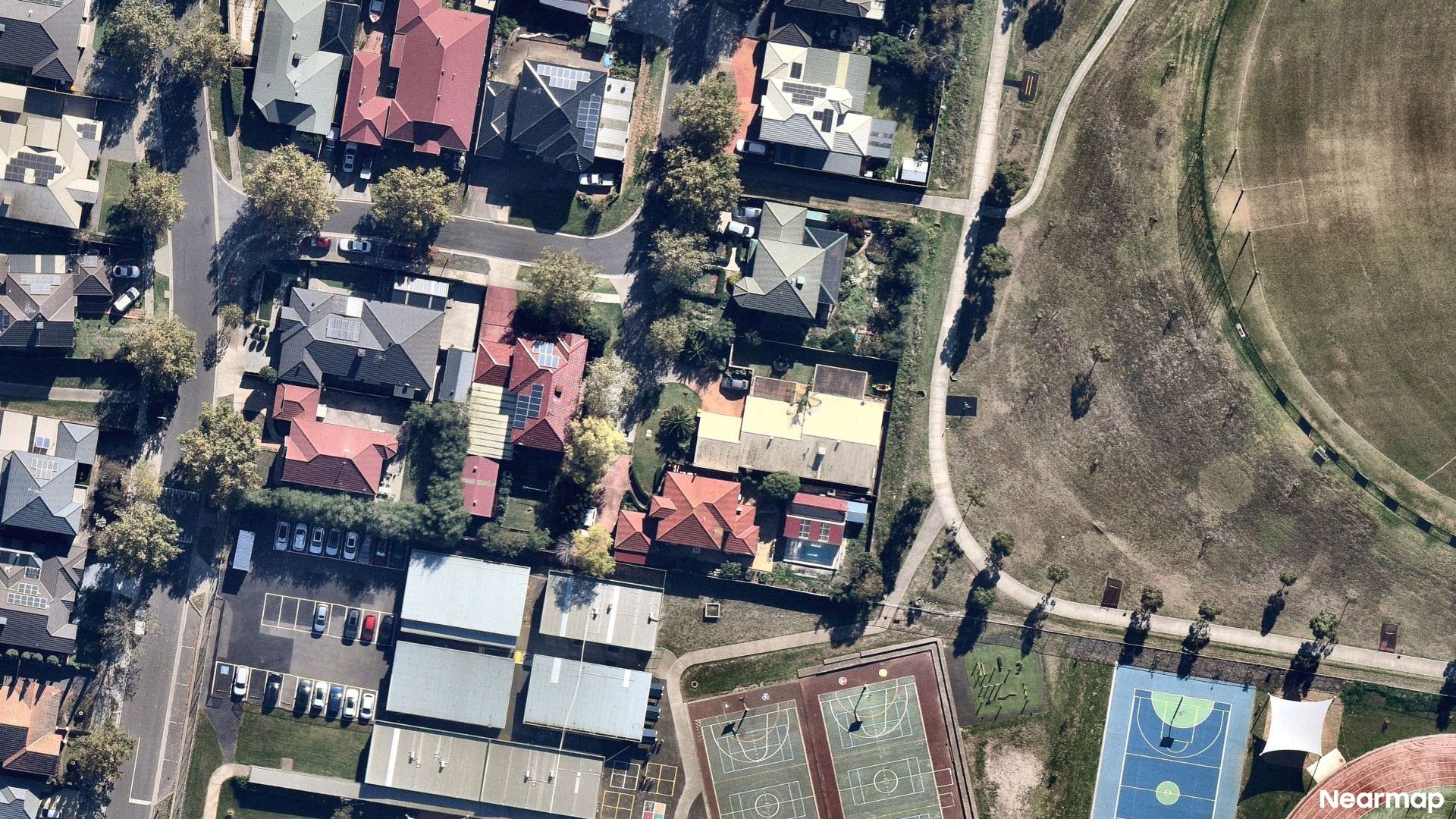 Vertical aerial view