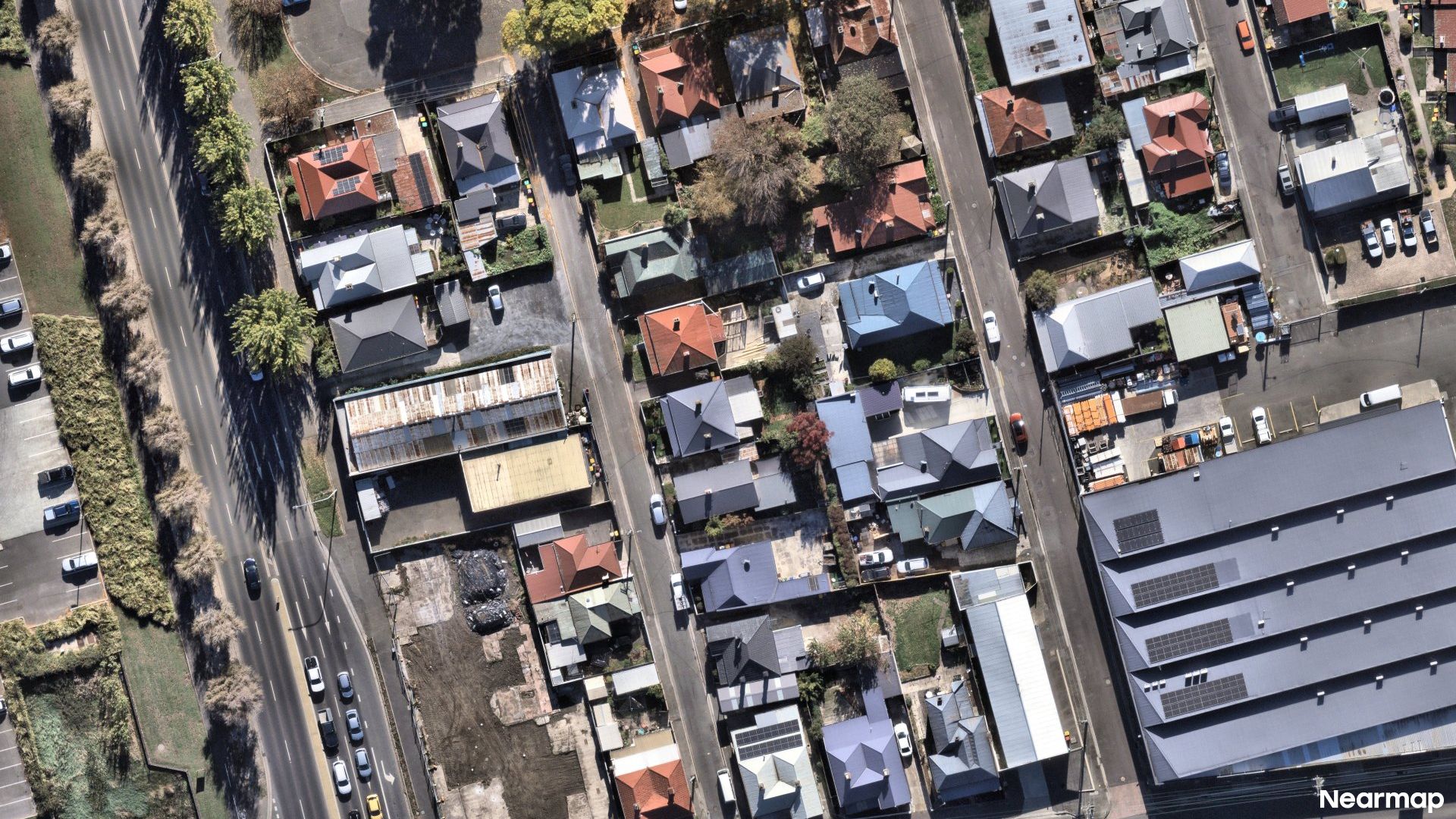 Vertical aerial view