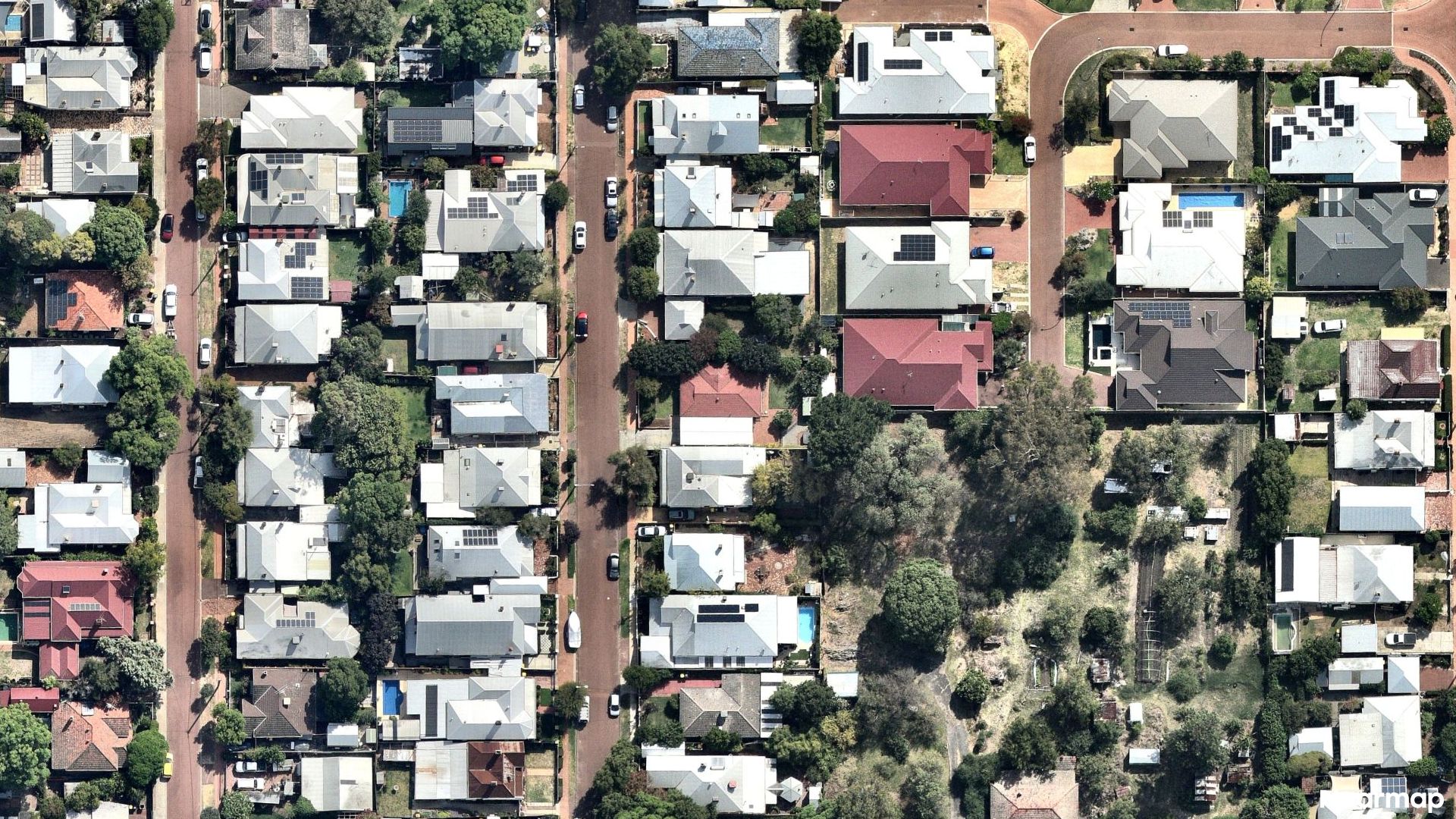 Vertical aerial view