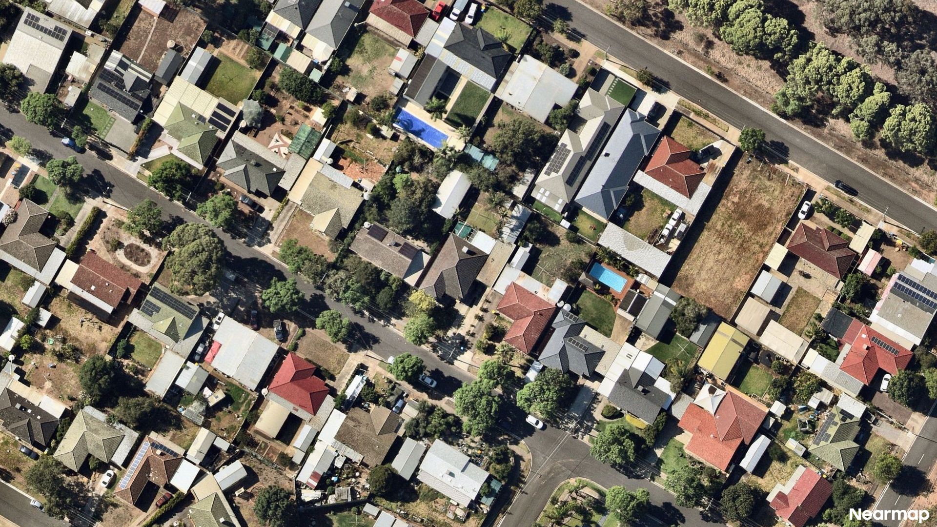 Vertical aerial view