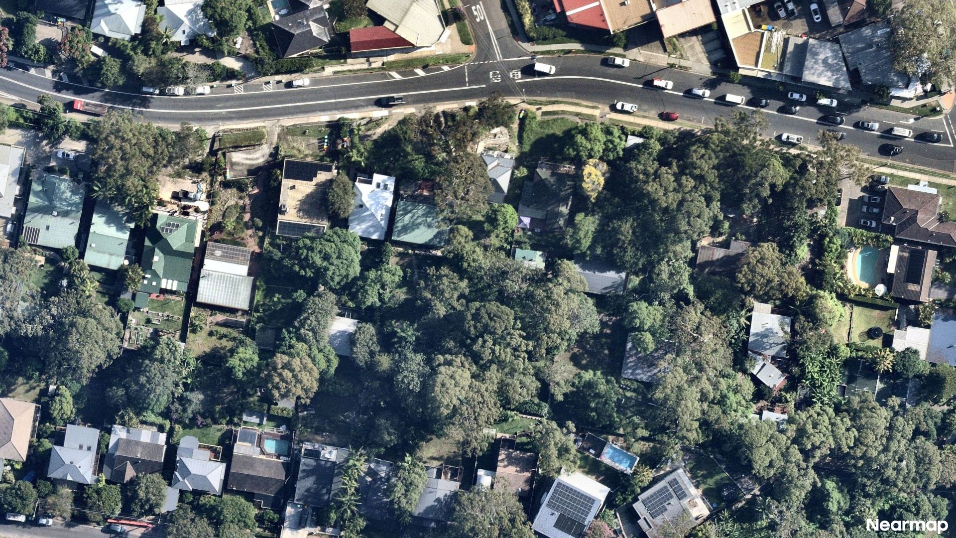 Vertical aerial view
