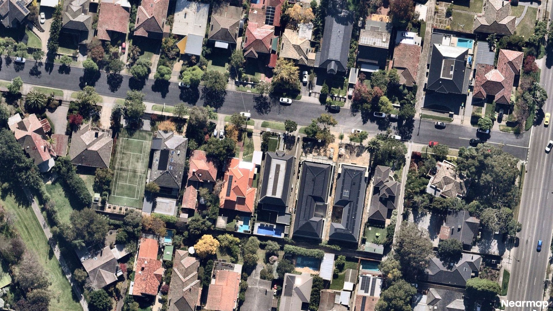 Vertical aerial view
