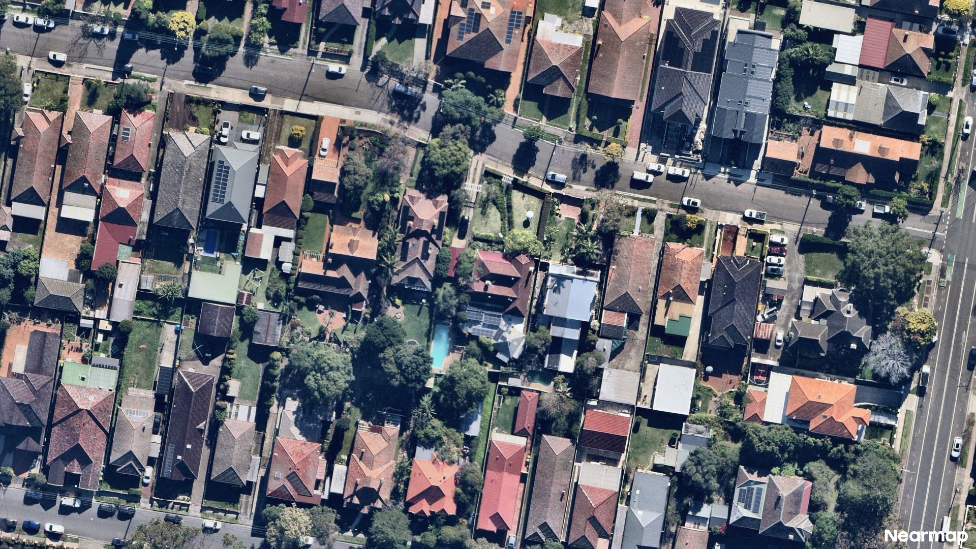 Vertical aerial view