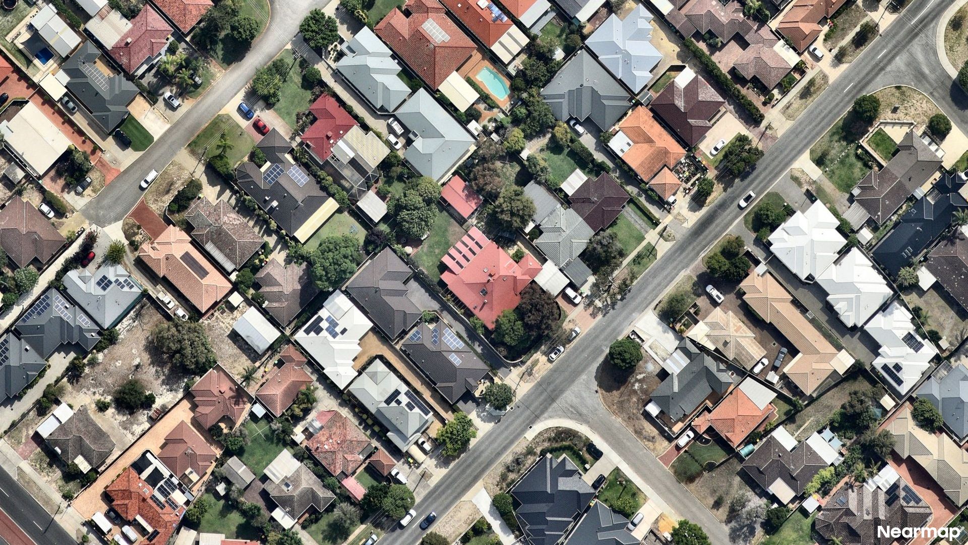 Vertical aerial view
