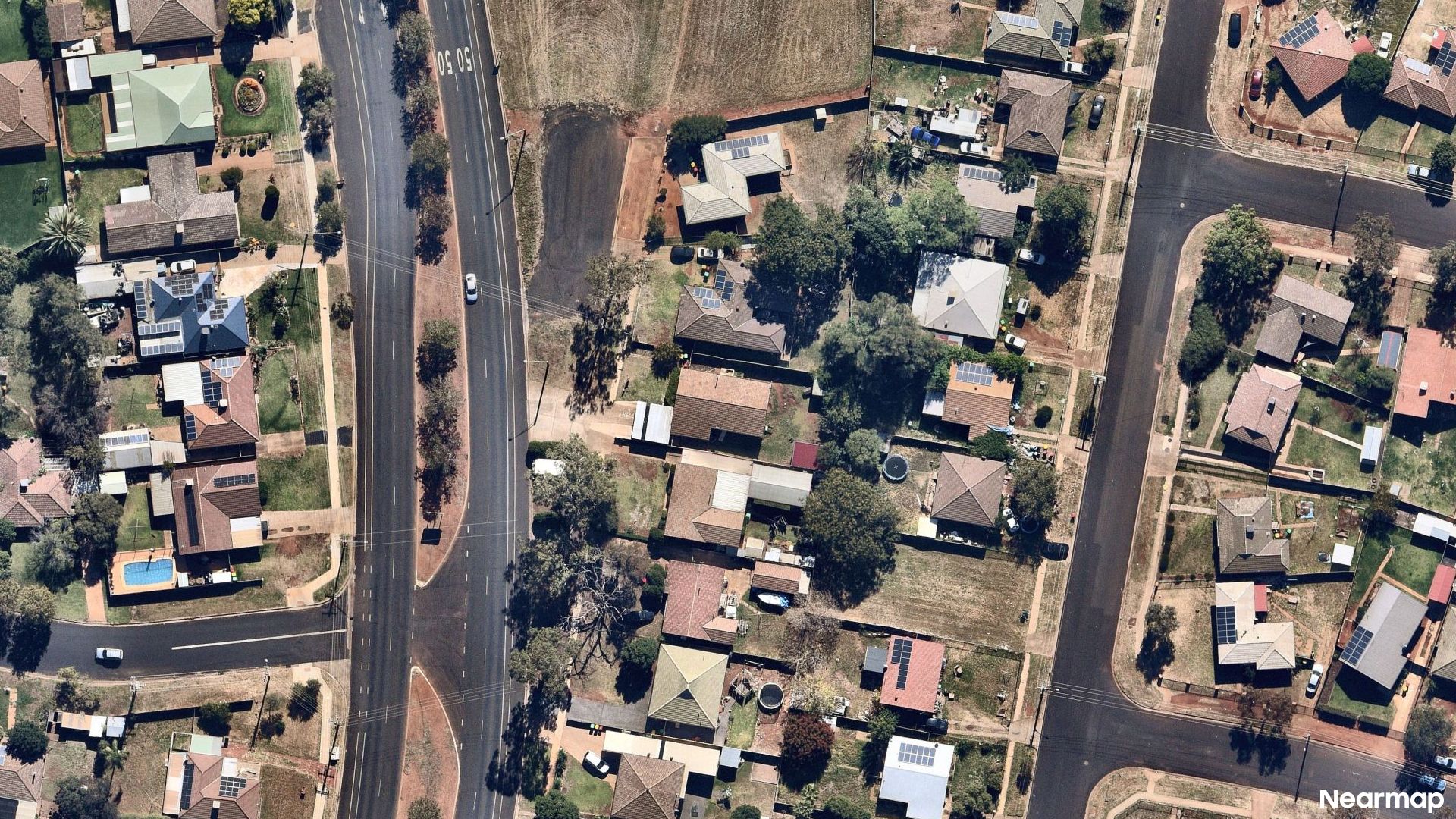 Vertical aerial view