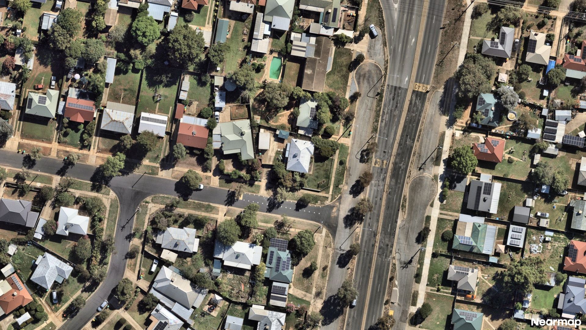 Vertical aerial view