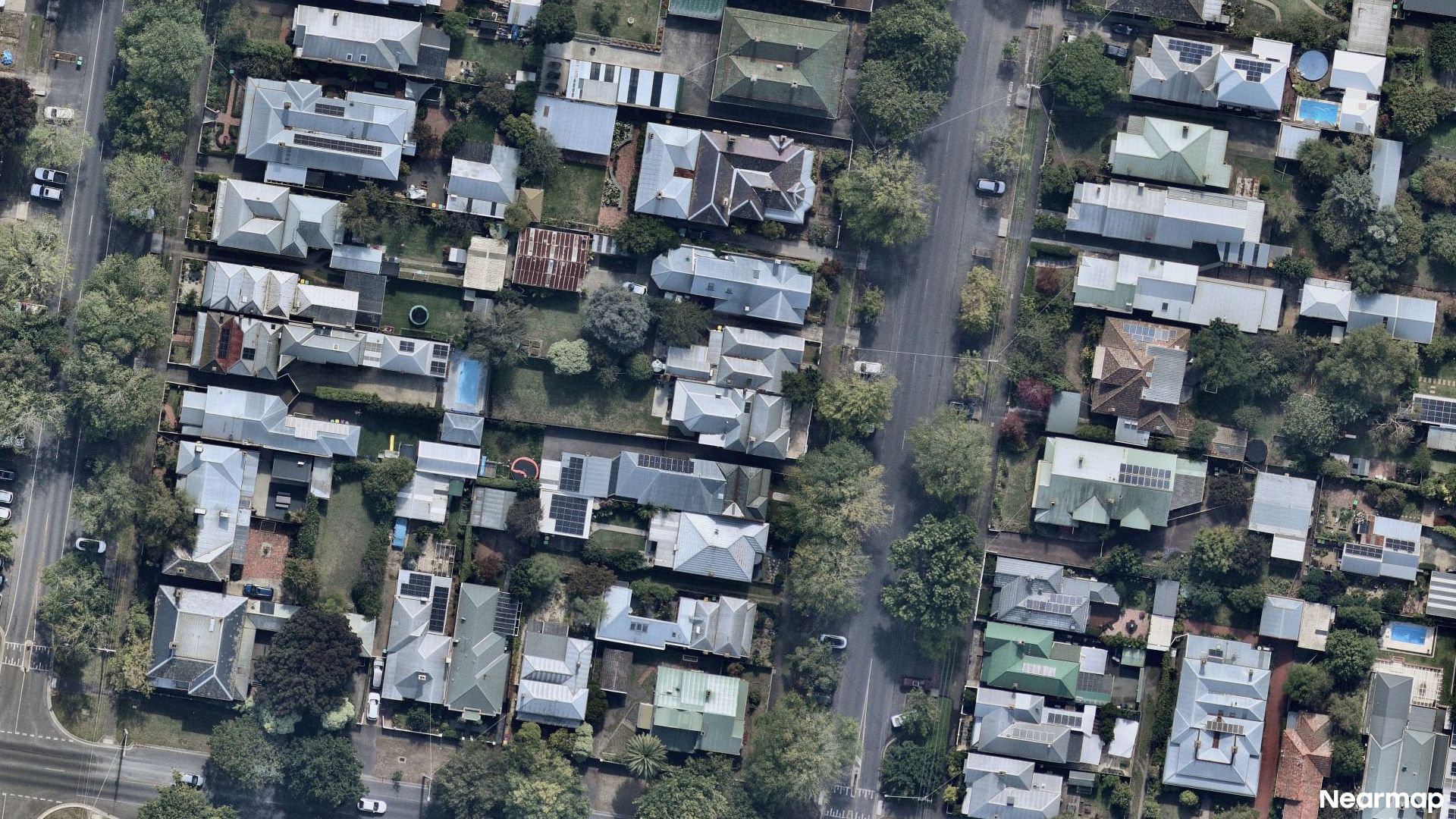 Vertical aerial view