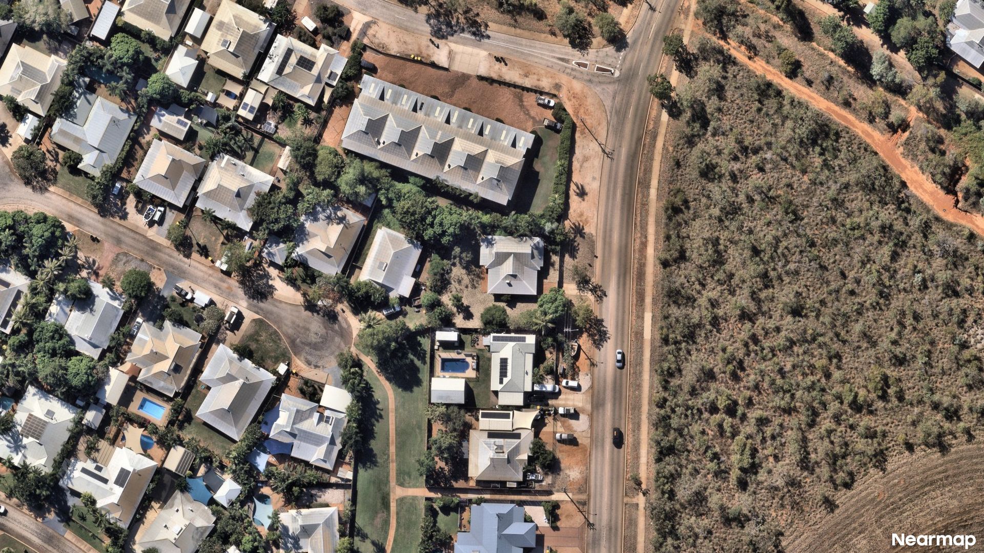 Vertical aerial view