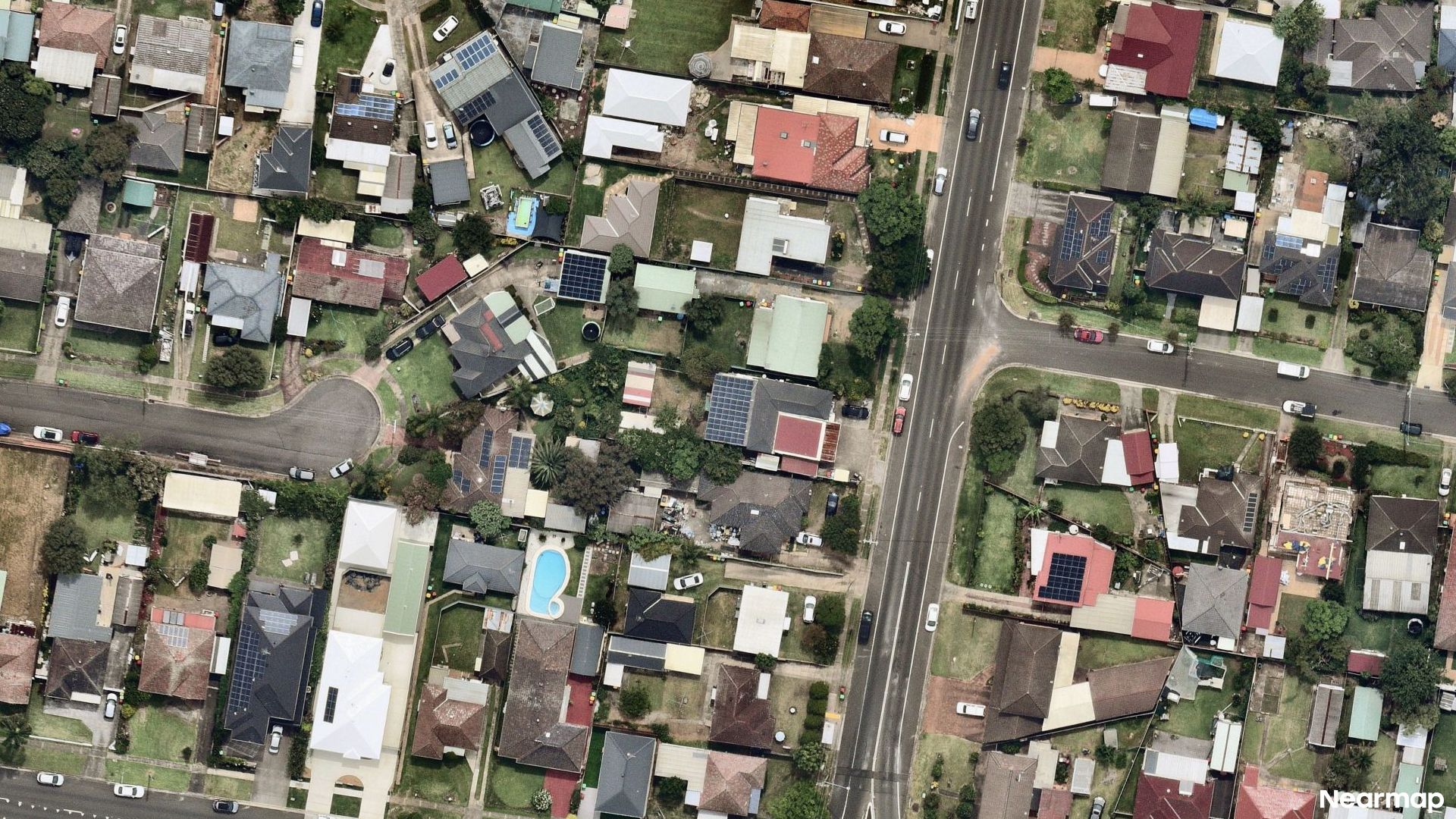 Vertical aerial view