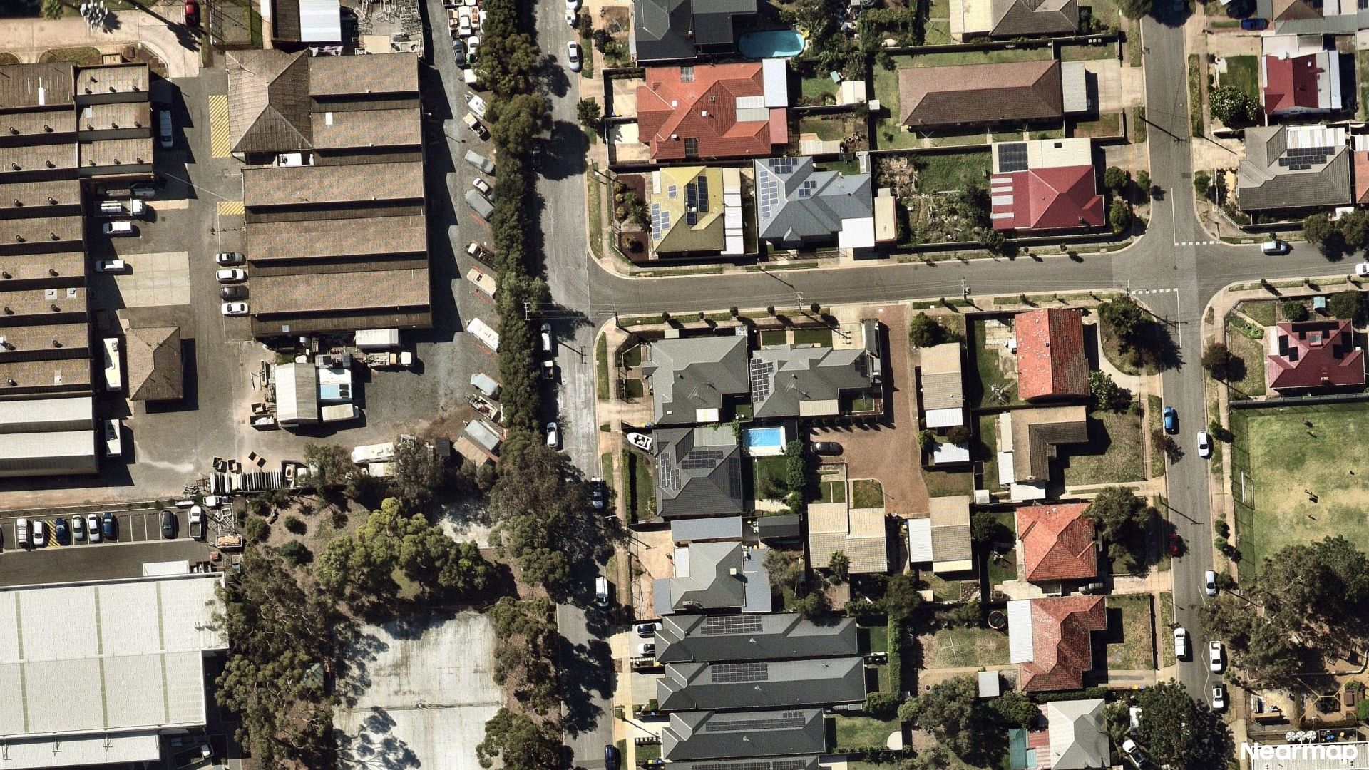 Vertical aerial view