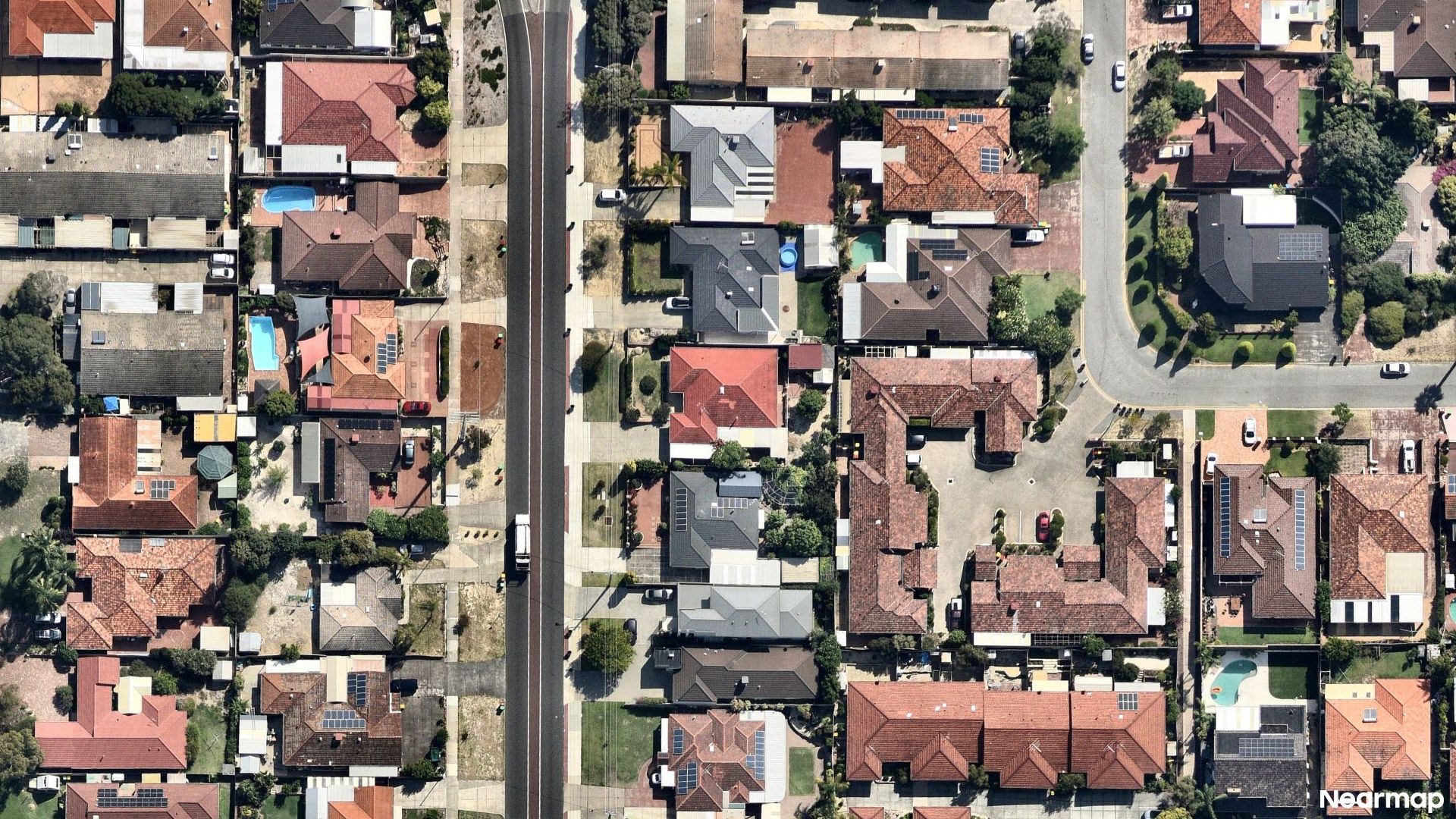 Vertical aerial view